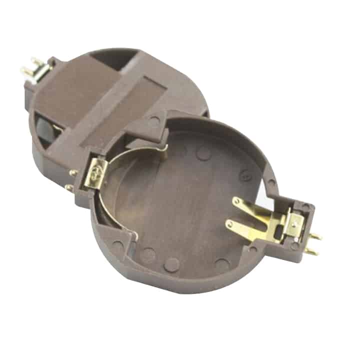 PPA Brown Gold plating 20mm Coin Cell CR2032 SMT Battery Holder,Sony Compatible Battery Socket - Image 2
