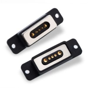 Magnetic pogo pin connectors