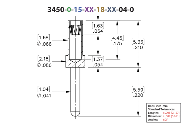 mill-max 3450 drawing