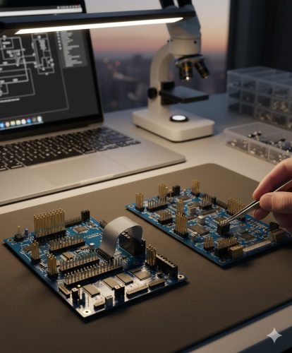 Board-to-board connector for PCB stacking